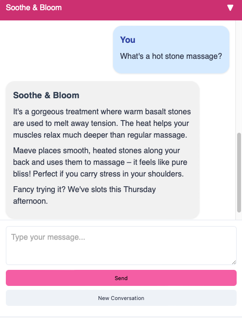 NatterNinja AI assistant interface with customizable settings